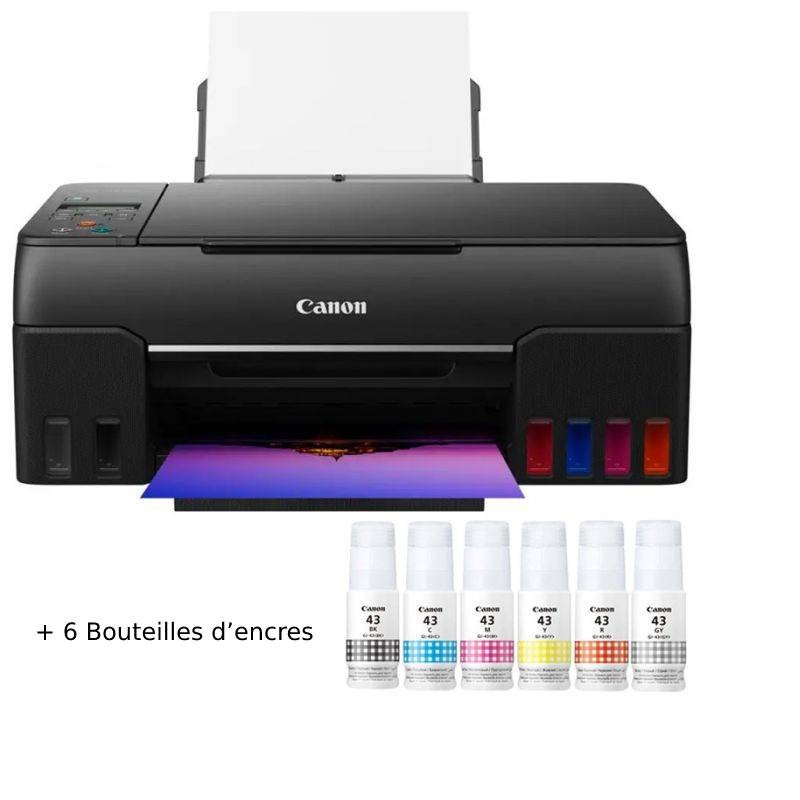 Imprimante photo jet d'encre couleur 3-en-1 sans fil Canon PIXMA
