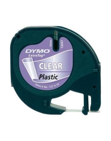 Ruban d'étiquettes en plastique Dymo LT (91223) 12mm x 4m Noir sur