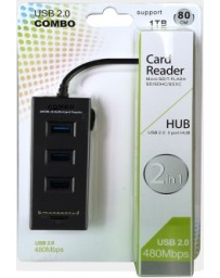 HUB COMBO USB 2.0 CARD READER 480MBPS